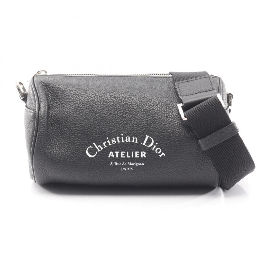 CHRISTIAN DIOR Black Leather Shoulder Bag